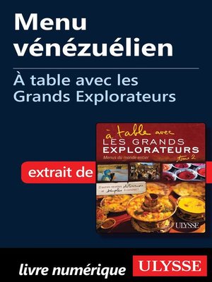 cover image of Menu vénézuélien--À table avec les Grands Explorateurs